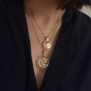 Layered gold necklace